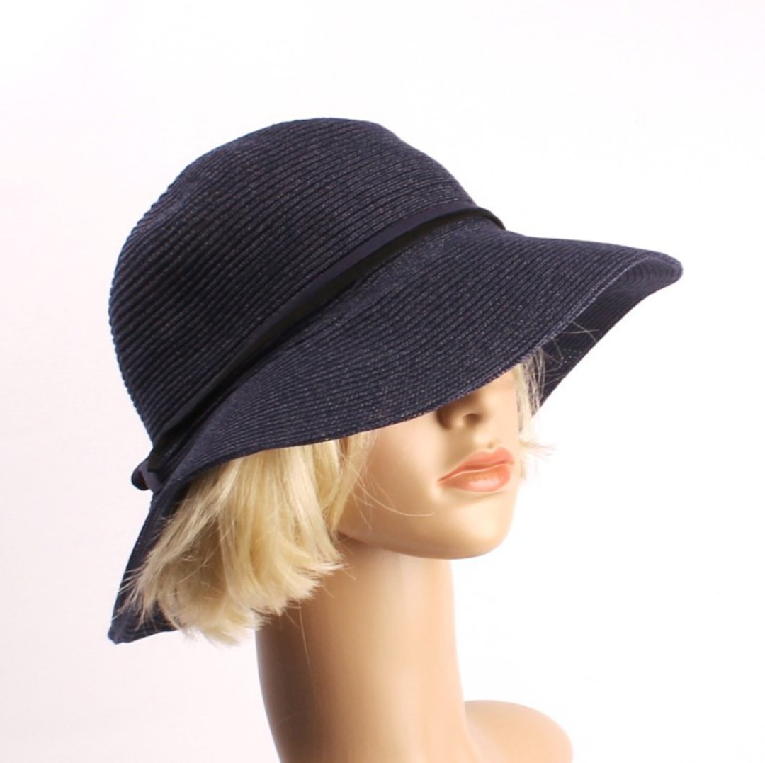 HEAD START linen packable hat navy Style: HS/4664/NAV image 0